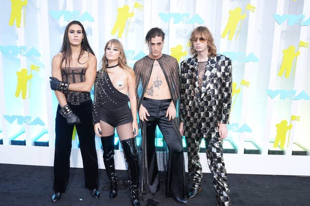 The 2022 MTV VMAs-Arrivals Featuring: Maneskin Where: Newark, New Jersey, United States When: 28 Aug 2022 Credit: JOHN NACION startraksphoto.com Cover Images Copyright: xx 51918255 EDITORIAL USE ONLY. NOT FOR USE BY NEWSPAPERS BASED IN THE UK.