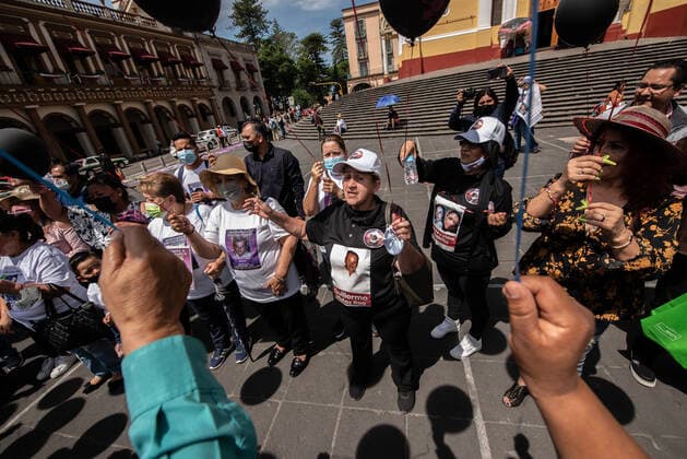 August 30, 2022: Mothers of the disappeared commemorate the day of the disappeared person with a demonstration in Xalapa. This in order for the government to support the tasks of searching and identifying the disappeared persons in Mexico. - ZUMAqp1_ 20220830_zip_qp1_037 Copyright: xHectorxAdolfoxQuintanarxPerezx