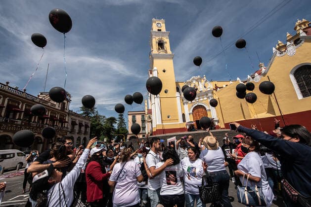 August 30, 2022: Mothers of the disappeared commemorate the day of the disappeared person with a demonstration in Xalapa. This in order for the government to support the tasks of searching and identifying the disappeared persons in Mexico. - ZUMAqp1_ 20220830_zip_qp1_041 Copyright: xHectorxAdolfoxQuintanarxPerezx