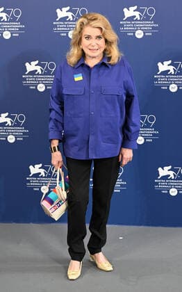French actress Catherine Deneuve attends a photo call as the recipient of the Lifetime Achievement Award at the 79th Venice Film Festival, Italy on Wednesday, August 31, 2022.  VEN20220831116 RUNExHELLESTAD