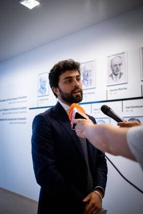 BRUSSELS - EUROPEAN PARLIAMENT Marco Zanni in the European Parliament in Brussels. Brussels on 2020-06-17. Marco Zanni au Parlement EuropÃ en a Bruxelles. Bruxelles le 2020-06-17. Bruxelles Belgium 