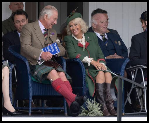 . 03 09 2022. Braemar , United Kingdom. Prince Charles and Camilla , Duchess of Cornwall at the Braemar Gathering in Scotland, United Kingdom.  xStephenxLockx xi-Imagesx IIM-23724-0029