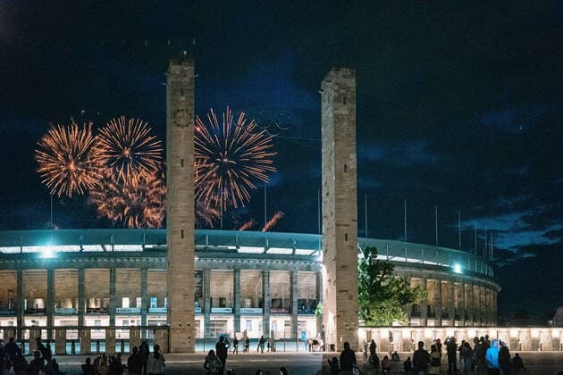 News Themen der Woche KW35 News Bilder des Tages Berlin Olympiastadion Pyronale 2022 Pyronale 2022 *** Berlin Olympic Stadium Pyronale 2022 Pyronale 2022