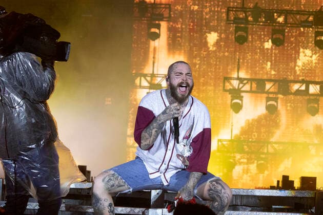 RIO DE JANEIRO, RJ - 04.09.2022: ROCK EN RÍO 2022 - Rapper Post Malone closed the second night of performances at Rock in Rio 2022, held at the Barra da Tijuca Olympic Park in Rio de Janeiro RJ. x2259338x  CarlosxEliasxJunior