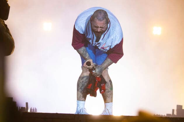 RIO DE JANEIRO, RJ - 04.09.2022: ROCK EN RÍO 2022 - Rapper Post Malone closed the second night of performances at Rock in Rio 2022, held at the Barra da Tijuca Olympic Park in Rio de Janeiro RJ. x2259340x  CarlosxEliasxJunior