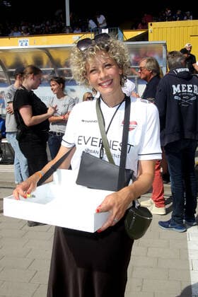 Anna Schäfer at the charity soccer match Kicken mit Herz for the benefit of the childrens cardiac ward of the University Hospital Eppendorf on 4 09 2022 in Hamburg Kicken mit Herz 2022 charity soccer match in Hamburg
