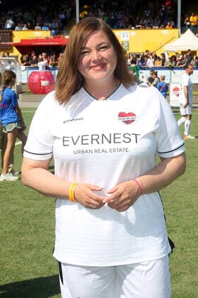 Katharina Fegebank at the charity football match Kicken mit Herz for the benefit of the childrens cardiac ward of the University Hospital Eppendorf on 4 09 2022 in Hamburg Kicken mit Herz 2022 charity football match in Hamburg