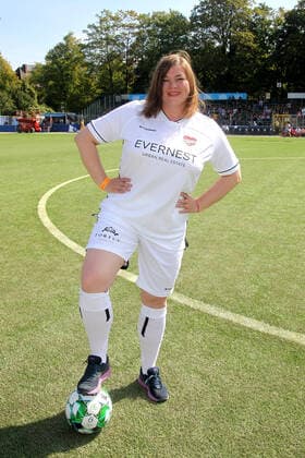 Katharina Fegebank at the charity football match Kicken mit Herz for the benefit of the childrens cardiac ward of the University Hospital Eppendorf on 4 09 2022 in Hamburg Kicken mit Herz 2022 charity football match in Hamburg