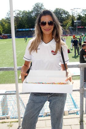 Yasmina Filali at the charity soccer match Kicken mit Herz for the benefit of the childrens cardiac ward of the University Hospital Eppendorf on 4 09 2022 in Hamburg Kicken mit Herz 2022 charity soccer match in Hamburg