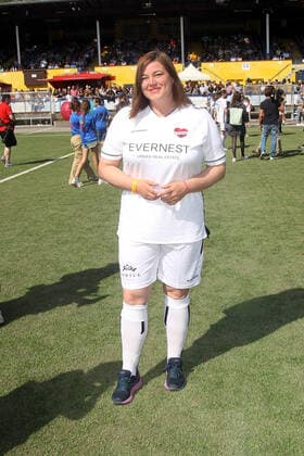 Katharina Fegebank at the charity football match Kicken mit Herz for the benefit of the childrens cardiac ward of the University Hospital Eppendorf on 4 09 2022 in Hamburg Kicken mit Herz 2022 charity football match in Hamburg