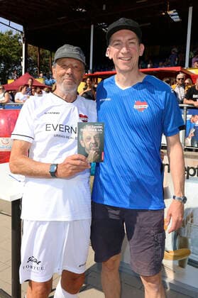 Rolf Fuhrmann and Steffen Hallaschka at the charity soccer match Kicken mit Herz 2022 in aid of the UKE Heart Center at the SC Victoria Hamburg stadium, 04 09 2022 Foto:xgbrcix xFuturexImage