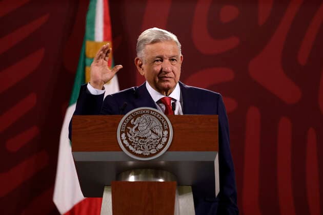 September 5, 2022, Mexico City, Mexico: Mexican President, Andres Manuel Lopez Obrador talks during his daily morning press conference at the National Palace. on September 5, 2022 in Mexico City, Mexico. Mexico City Mexico - ZUMAe321 20220905_zia_e321_012 Copyright: xLuisxBarronxEyepiexxGroupx