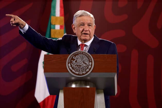 September 5, 2022, Mexico City, Mexico: Mexican President, Andres Manuel Lopez Obrador talks during his daily morning press conference at the National Palace. on September 5, 2022 in Mexico City, Mexico. Mexico City Mexico - ZUMAe321 20220905_zia_e321_015 Copyright: xLuisxBarronxEyepiexxGroupx