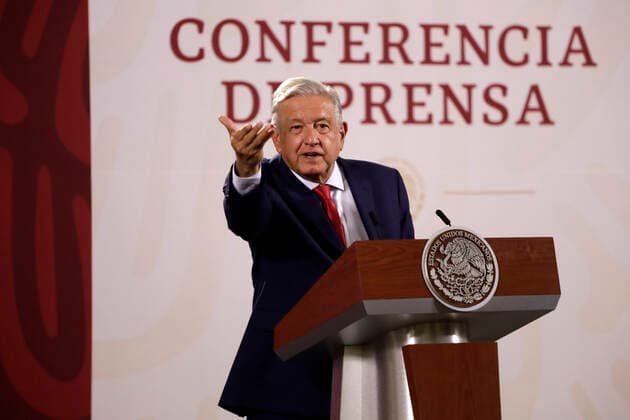 September 5, 2022, Mexico City, Mexico: Mexican President, Andres Manuel Lopez Obrador talks during his daily morning press conference at the National Palace. on September 5, 2022 in Mexico City, Mexico. Mexico City Mexico - ZUMAe321 20220905_zia_e321_022 Copyright: xLuisxBarronxEyepiexxGroupx