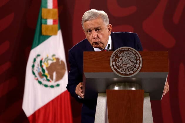 September 5, 2022, Mexico City, Mexico: Mexican President, Andres Manuel Lopez Obrador talks during his daily morning press conference at the National Palace. on September 5, 2022 in Mexico City, Mexico. Mexico City Mexico - ZUMAe321 20220905_zia_e321_027 Copyright: xLuisxBarronxEyepiexxGroupx
