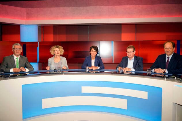 News Themen der Woche KW36 News Bilder des Tages Andrij Melnyk, Sabine Fischer, Anna Lehmann, Ralf Stegner und Alexander Graf Lambsdorff in der ARD-Talkshow hart aber fair im Studio Adlershof. Berlin, 05.09.2022 *** Andrij Melnyk, Sabine Fischer, Anna Lehmann, Ralf Stegner and Alexander Graf Lambsdorff on the ARD talk show hart aber fair in Studio Adlershof Berlin, 05 09 2022 Foto:xT.xBartillax xFuturexImage