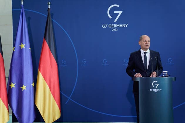 Reception of the prize winners of the 57 Federal Competition Jugend forscht by the Federal Chancellor and the Federal Minister of Education Current, 06 09 2022, Berlin, Federal Chancellor Olaf Scholz in portrait during his speech at the reception of the prize winners for the 57 Federal Competition Jugend forscht at the Federal Chancellery Berlin Berlin Germany
