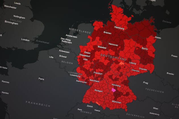 RKI dashboard, 7 day incidence is now 223.1 7 day incidence, RKI dashboard on a monitor on 08 09 2022 in Siegen Germany.