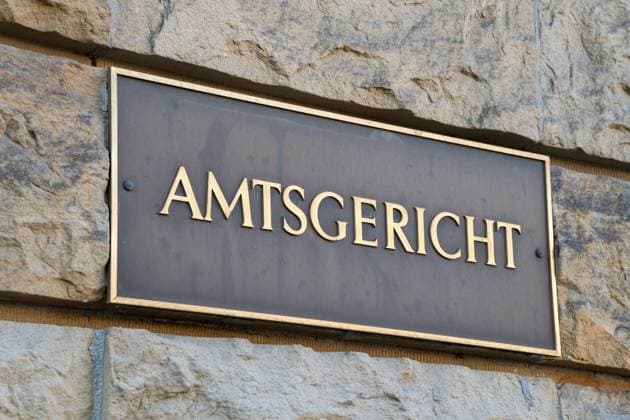 Justiz, Symbolfotos Schild mit der Aufschrift Amtsgericht DEU, Mönchengladbach, 25.08.2022 Deutschland *** Sign with the inscription Amtsgericht DEU, Mönchengladbach, 25 08 2022 Germany