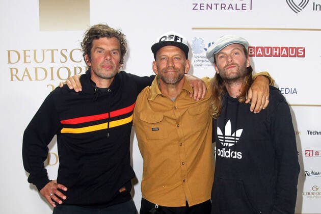 The group Sportfreunde Stiller with Peter Brugger, Florian Weber and Ruediger Linhof at the German Radio Award ceremony on 8 09 2022 in Hamburg German Radio Award 2022 ceremony in Hamburg
