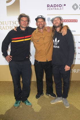 The group Sportfreunde Stiller with Peter Brugger, Florian Weber and Ruediger Linhof at the German Radio Award ceremony on 8 09 2022 in Hamburg German Radio Award 2022 ceremony in Hamburg
