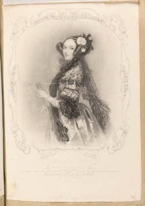 ï»¿Portrait of Ada, Countess of Lovelace. Mote, William Henry (1803-1871), graphic artist, London Joint Stock Newspaper Co. (Londyn ; wydawnictwo ; fl. ca 1858-186.), publishing house, Chalon, Alfred Edward (1780-1860), painter Copyright: xpiemagsx digwarspie04092022-40046 !ACHTUNG AUFNAHMEDATUM GESCHÄTZT!