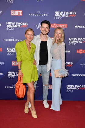 Anna Borisovna, Sven Gold and Carolin Henseler at the Bunte New Faces Award STYLE in Berlin 08 09 2022
