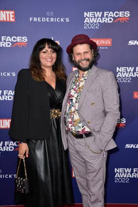 Manuel Cortez with girlfriend Saina Bayatpour at the Bunte New Faces Award STYLE in Berlin 08 09 2022