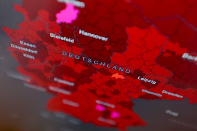 RKI dashboard, 7 day incidence is now 229.5 7 day incidence, RKI dashboard on a monitor on 09 09 2022 in Siegen Germany.