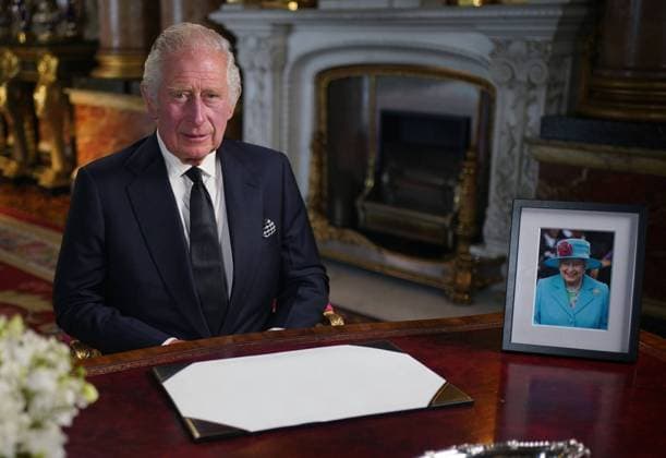 Entertainment Themen der Woche KW36 Entertainment Bilder des Tages . 09 09 2022. London, United Kingdom. King Charles III delivers his address to the nation and the Commonwealth from Buckingham Palace in London, following the death of Queen Elizabeth II  xPoolx xi-Imagesx IIM-23752-0004