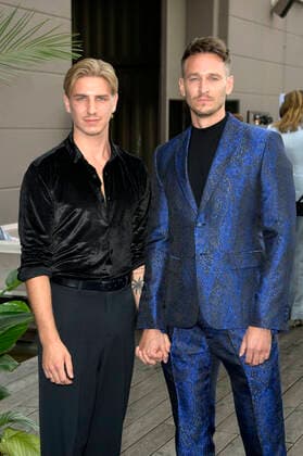Vladimir Burlakov with friend Martin Samek at the award ceremony of the German Acting Award 2022 in the restaurant Spindler Klatt Berlin, 09 09 2022 Foto:xF.xKernx xFuturexImage