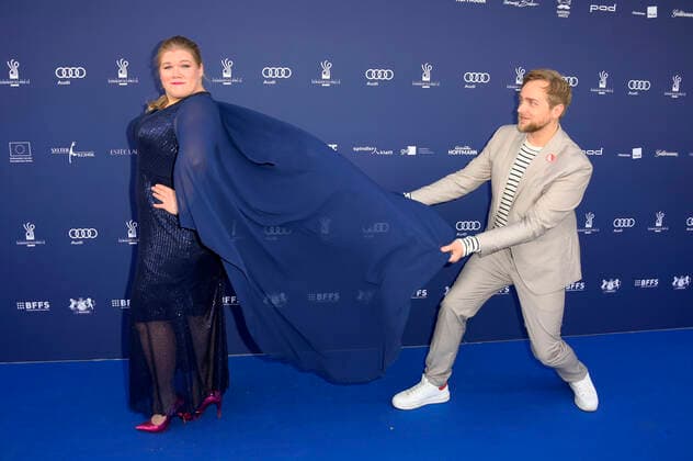 Gisa Flake with partner Knud Riepen at the award ceremony of the German Acting Award 2022 at the restaurant Spindler Klatt Berlin, 09 09 2022 Foto:xF.xKernx xFuturexImage