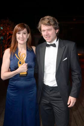 Elisabeth Degen and Steffen Schroeder at the award ceremony of the German Acting Award 2022 in the restaurant Spindler Klatt Berlin, 09 09 2022 Foto:xF.xKernx xFuturexImage