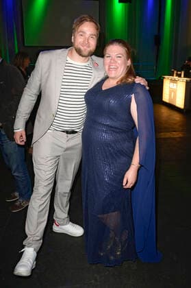Gisa Flake with partner Knud Riepen at the award ceremony of the German Acting Award 2022 at the restaurant Spindler Klatt Berlin, 09 09 2022 Foto:xF.xKernx xFuturexImage