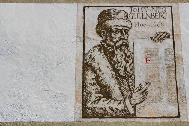IMAGO History, Erfindung des Buchdrucks durch Johannes Gutenberg um 1450 Johannes Gutenberg Johannes Gutenberg Copyright: xZoonar.com ArTox zoonar_13520185