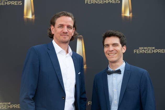 v l Andreas BALTSCHUN, escort not identified Red Carpet, Red Carpet Show, Arrival, Arrival, German Television Award Ceremony, The Night of the Creatives The German Television Award 2022, German Television Award 2022 in Cologne, on 13 09 2022