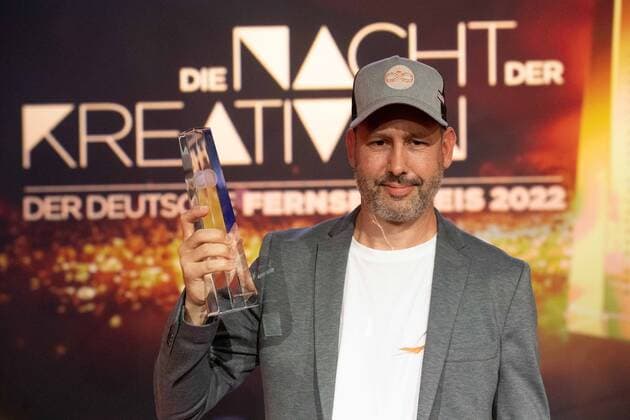 Prize winner Johannes SPIECKER, German Television Award ceremony, The Night of the Creatives The German Television Award 2022, German Television Award 2022 in Cologne, on 13 09 2022
