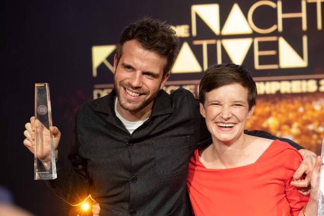 Prize winners Katharina SCHIELE, Lucas STRATMANN, German Television Award ceremony, The Night of the Creatives The German Television Award 2022, German Television Award 2022 in Cologne, on 13 09 2022