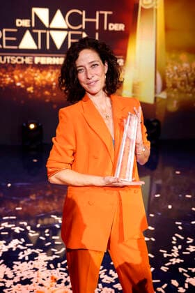 Film editor Friederike Weymar, winner in the category Best Editing Fiction, at the German Television Award ceremony at Die Nacht der Kreativen Der Deutsche Fernsehpreis 2022 Cologne, 13 09 2022 NRW Germany Copyright: xChristophxHardtx