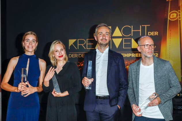 Nora Nagel, Hanna Herbst, Jan Böhmermann and Markus Hennig at the German Television Award 2022 The Night of the Creatives at Studio Ehrenfeld Cologne, 13 09 2022 Foto:xR.xSchmiegeltx xFuturexImage