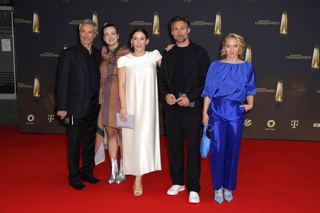 Hannes Jaenicke, Jeannine Michaelsen, Benjamin Sadler and Anna Maria Mühe at the German Television Award ceremony on 14 09 2022 in Cologne German Television Award ceremony 2022 in Cologne