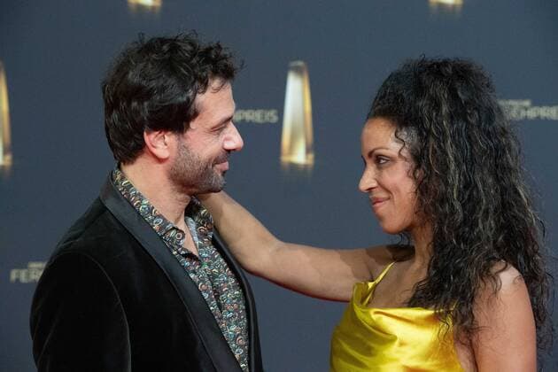 Kai SCHUMANN, actor, and Marva SCHREIBER red carpet, red carpet show, arrival, arrival, German Television Award, German Television Award 2022, German Television Award 2022 in Cologne, on 14 09 2022