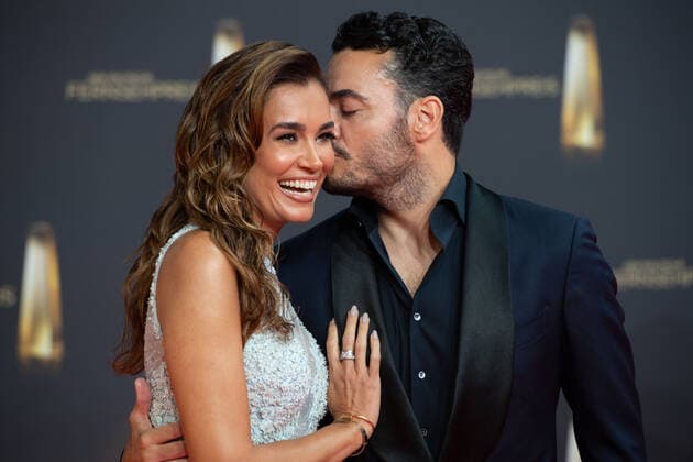 Giovanni ZARRELLA, Jana Ina ZARRELLA, red carpet, red carpet show, arrival, arrival, German Television Award, German Television Award 2022, German Television Award 2022 in Cologne, on 14 09 2022