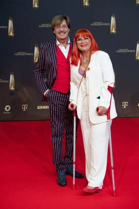 Joerg DRAEGER, presenter, escort not identified red carpet, red carpet show, arrival, arrival, German Television Award ceremony, The Night of the Creatives The German Television Award 2022, German Television Award 2022 in Cologne, on 14 09 2022