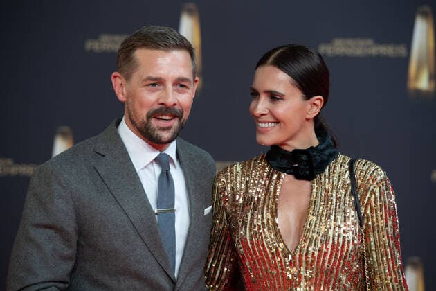 Klaas HEUFER UMLAUF and Doris GOLPASHIN, red carpet, red carpet show, arrival, arrival, German Television Award, German Television Award 2022, German Television Award 2022 in Cologne, on 14 09 2022
