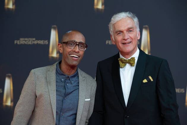 f l Amiaz HABRU, presenter, Walter SITTLER, actor, red carpet, red carpet show, arrival, arrival, German Television Award, The German Television Award 2022, German Television Award 2022 in Cologne, on 14 09 2022