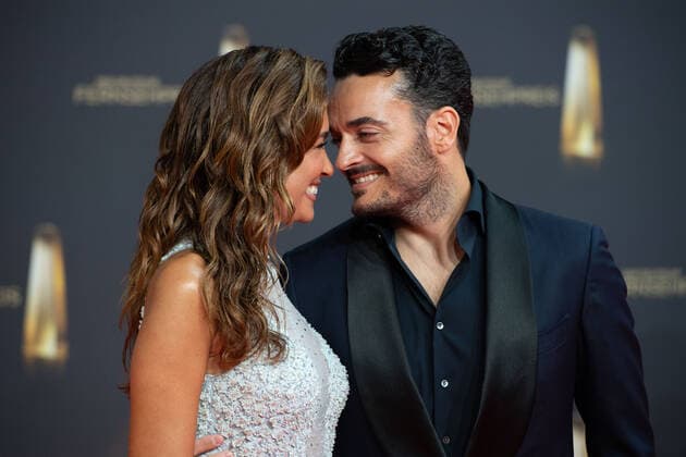Giovanni ZARRELLA, Jana Ina ZARRELLA, red carpet, red carpet show, arrival, arrival, German Television Award, German Television Award 2022, German Television Award 2022 in Cologne, on 14 09 2022