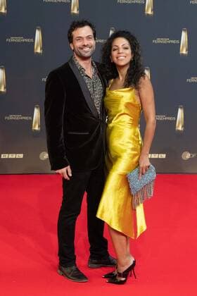 Kai SCHUMANN, actor, and Marva SCHREIBER red carpet, red carpet show, arrival, arrival, German Television Award, German Television Award 2022, German Television Award 2022 in Cologne, on 14 09 2022