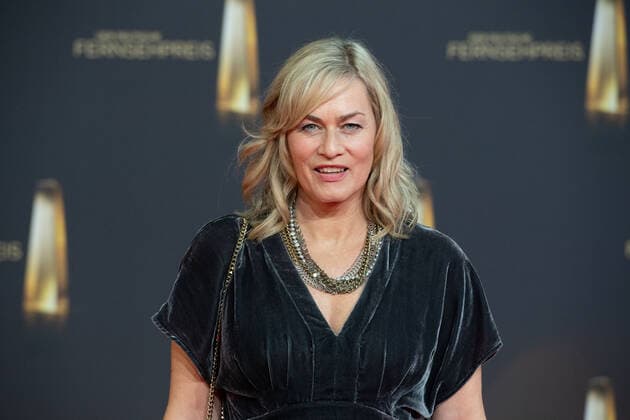 Gesine CUKROWSKI, actress, red carpet, red carpet show, arrival, German Television Award, German Television Award 2022, German Television Award 2022 in Cologne, on 14 09 2022