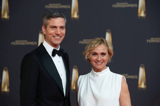 Ingo ZAMPERONI, presenter, Caren MIOSGA, presenter, red carpet, red carpet show, arrival, arrival, German Television Award, German Television Award 2022, German Television Award 2022 in Cologne, on 14 09 2022